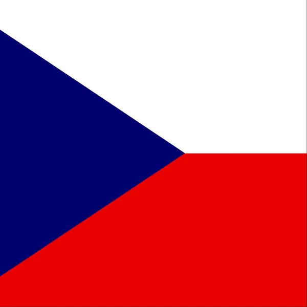 Bandera Nacional Oficial Chequia — Foto de Stock