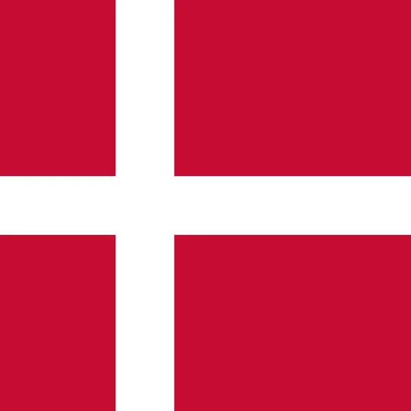 Officiële Nationale Vlag Van Denemarken — Stockfoto