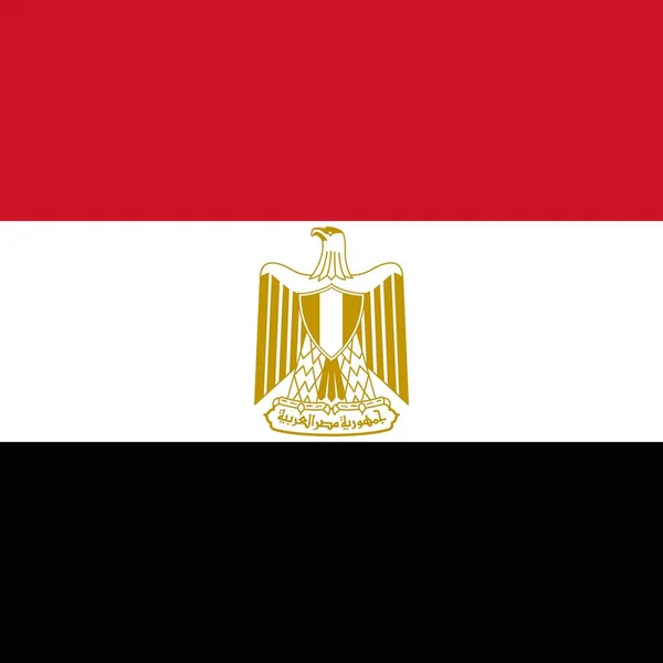 Officiële Nationale Vlag Van Egypte — Stockfoto
