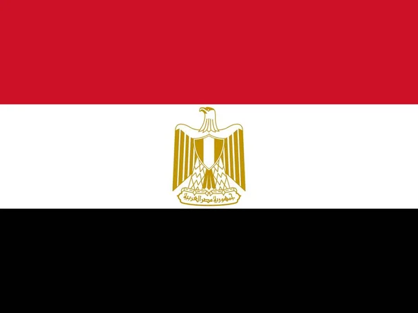 Επίσημη Εθνική Σημαία Της Αιγύπτου — Φωτογραφία Αρχείου