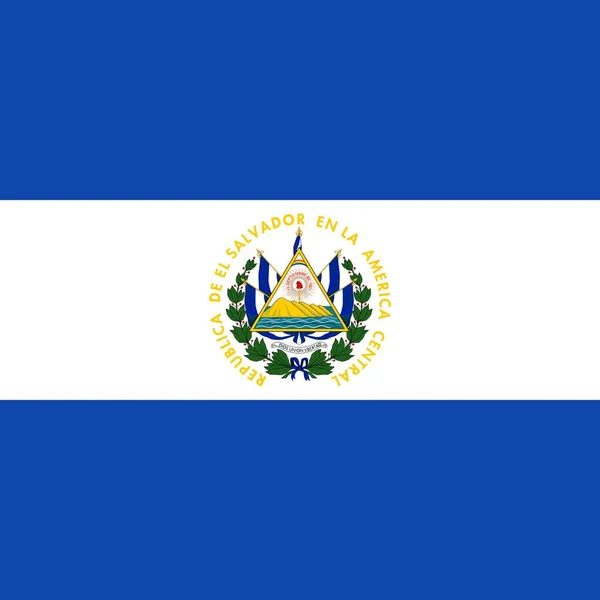 Bandera Nacional Oficial Salvador — Foto de Stock