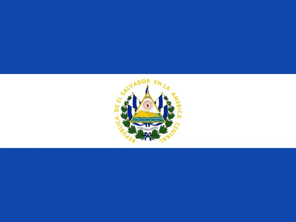 Oficiální Národní Vlajka Salvadoru — Stock fotografie