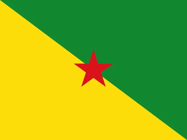 Official National Flag French Guiana — Stock Photo, Image