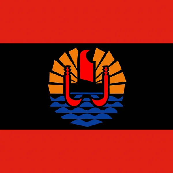 Bandeira Nacional Oficial Polinésia Francesa Polinésia — Fotografia de Stock