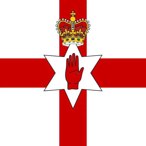 Offizielle Nationalflagge Nordirlands — Stockfoto