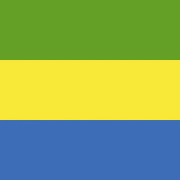 Gabon Resmi Ulusal Bayrağı — Stok fotoğraf
