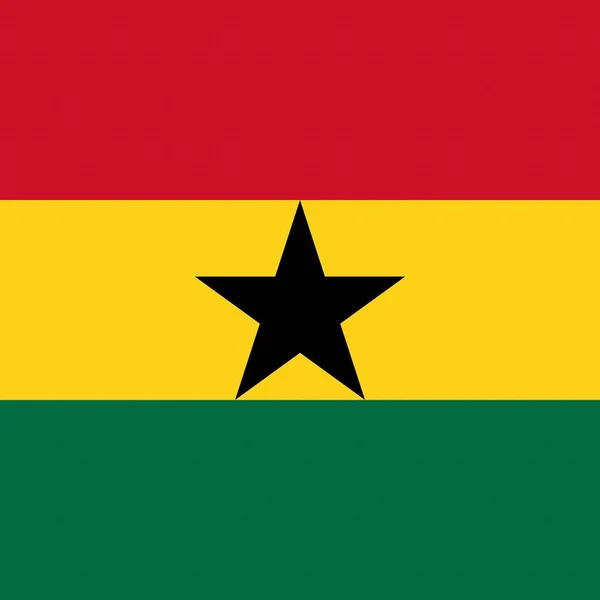 Государственный Флаг Ганы — стоковое фото