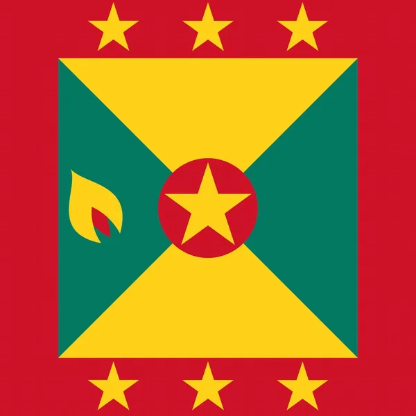 Bandera Nacional Oficial Grenada —  Fotos de Stock