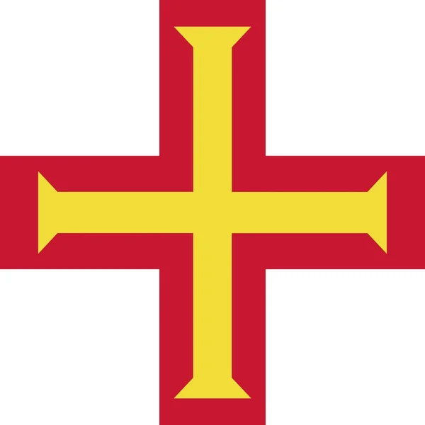 Επίσημη Εθνική Σημαία Του Guernsey — Φωτογραφία Αρχείου