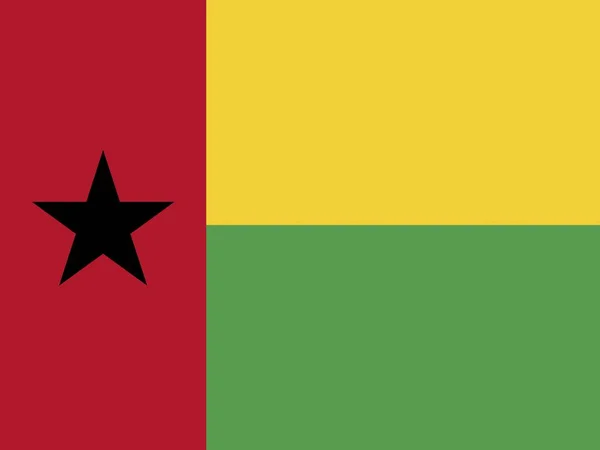Official National Flag Guinea Bissau — Stock Photo, Image