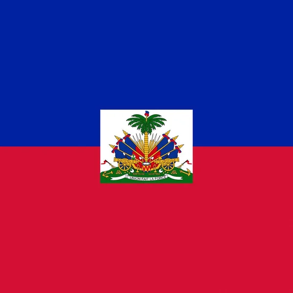 Oficjalna Bandera Narodowa Haiti — Zdjęcie stockowe