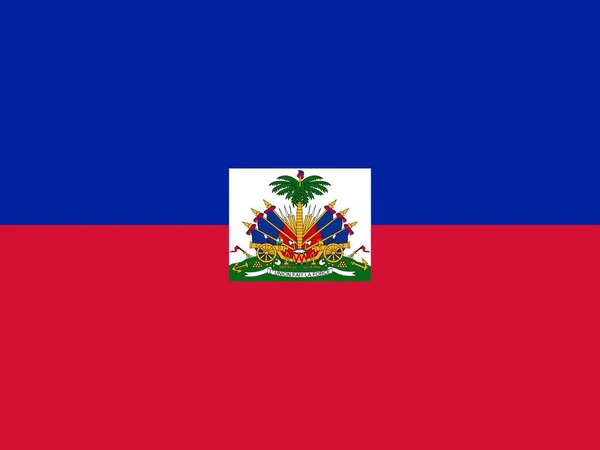 Oficjalna Bandera Narodowa Haiti — Zdjęcie stockowe