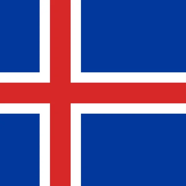 Oficiální Státní Vlajka Islandu — Stock fotografie