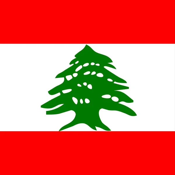 Bandera Nacional Oficial Del Líbano —  Fotos de Stock