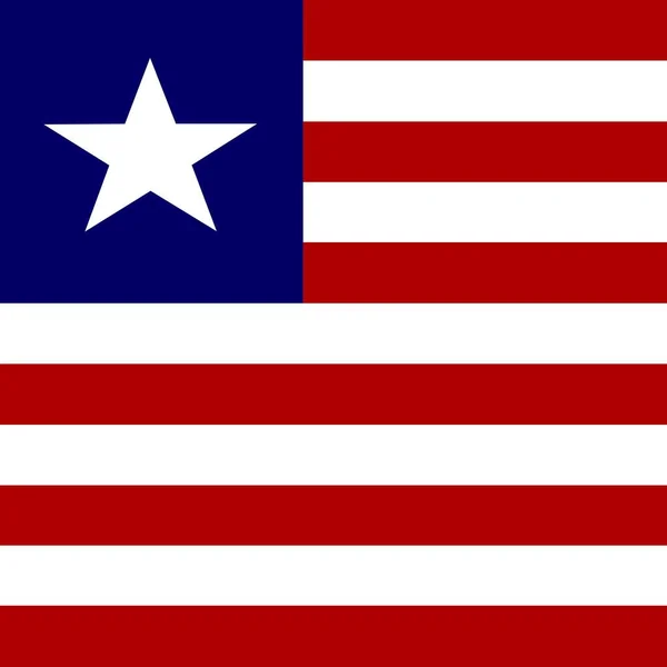 Bandera Nacional Oficial Liberia —  Fotos de Stock