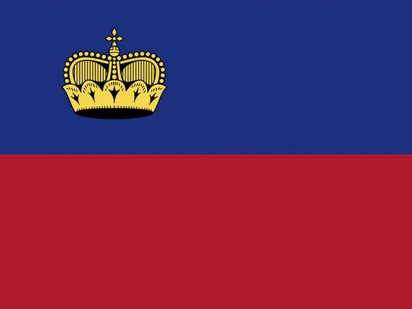 Επίσημη Εθνική Σημαία Του Λιχτενστάιν — Φωτογραφία Αρχείου