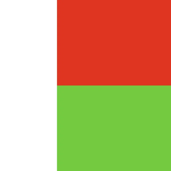 Bandiera Nazionale Ufficiale Del Madagascar — Foto Stock