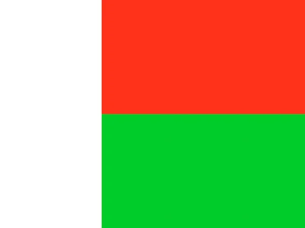 Bandera Nacional Oficial Madagascar —  Fotos de Stock