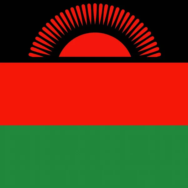 Bandera Nacional Oficial Malawi — Foto de Stock