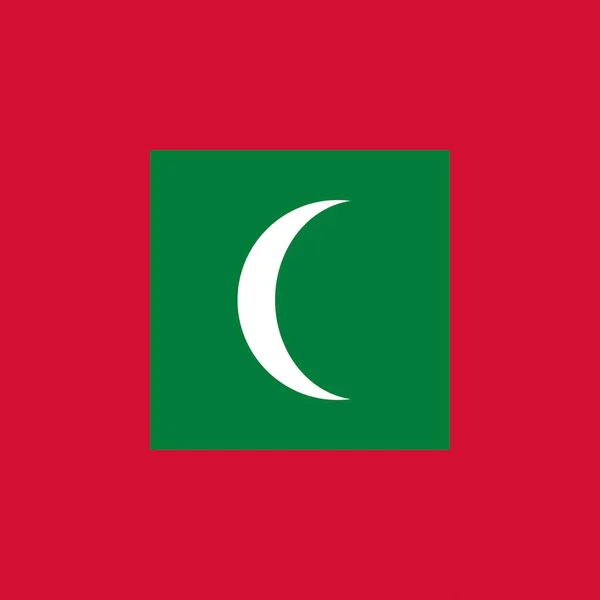 Oficiální Státní Vlajka Malediv — Stock fotografie