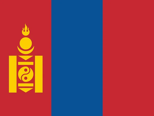 Mongoliets Officiella Nationella Flagga — Stockfoto