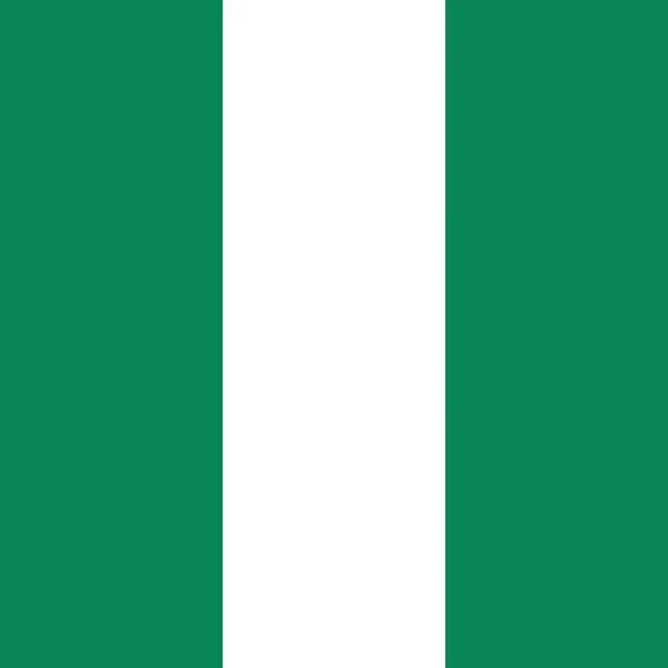 Officiële Nationale Vlag Van Nigeria — Stockfoto