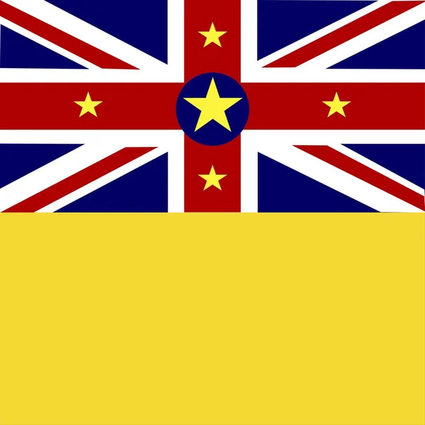 Επίσημη Εθνική Σημαία Της Niue — Φωτογραφία Αρχείου