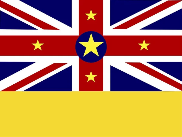 Offizielle Nationalflagge Von Niue — Stockfoto