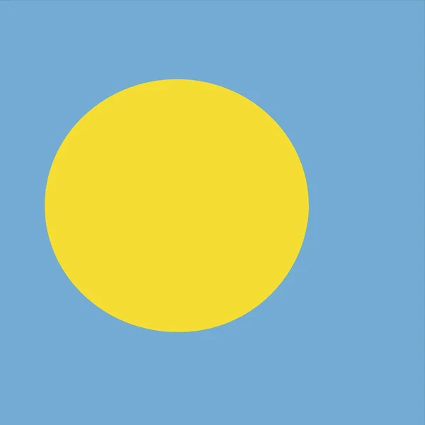 Offizielle Nationalflagge Von Palau — Stockfoto
