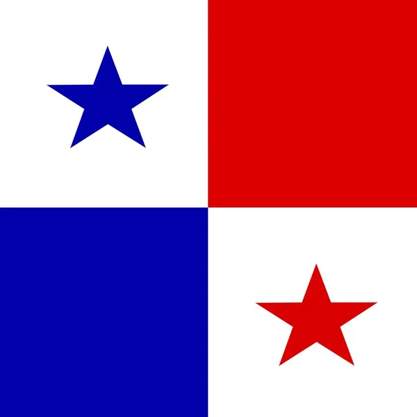 Oficjalna Bandera Narodowa Panama — Zdjęcie stockowe