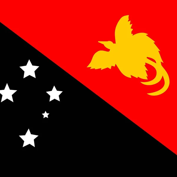 Bandeira Nacional Oficial Papua Nova Guiné — Fotografia de Stock