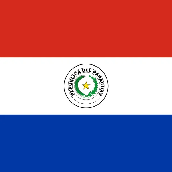 Bandeira Nacional Oficial Paraguai — Fotografia de Stock