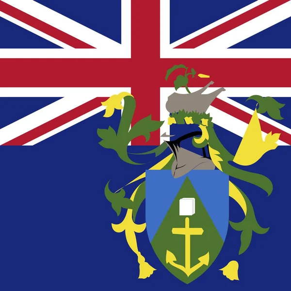 Officiële Nationale Vlag Van Pitcairn Eilanden — Stockfoto