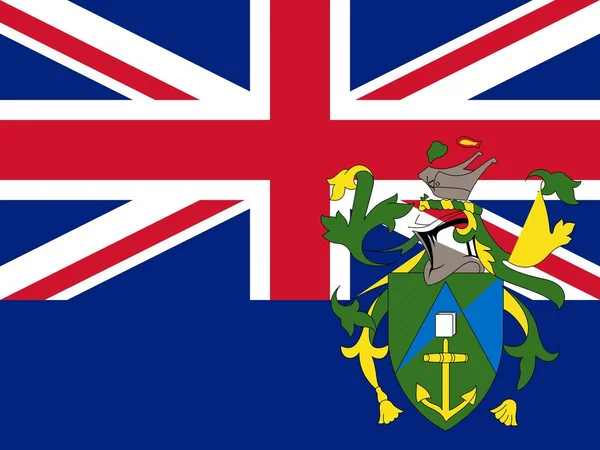 Επίσημη Εθνική Σημαία Των Νήσων Pitcairn — Φωτογραφία Αρχείου