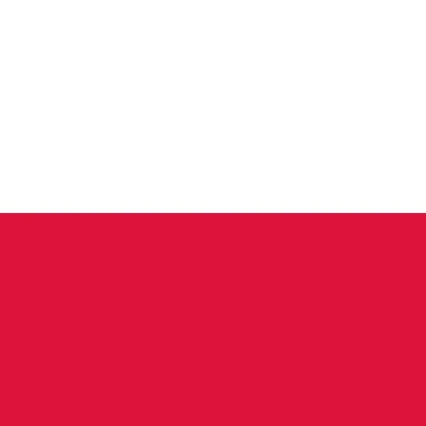 Polens Officiella Nationella Flagga — Stockfoto