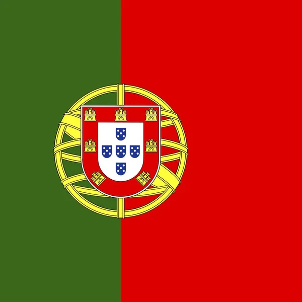 Государственный Флаг Португалии — стоковое фото
