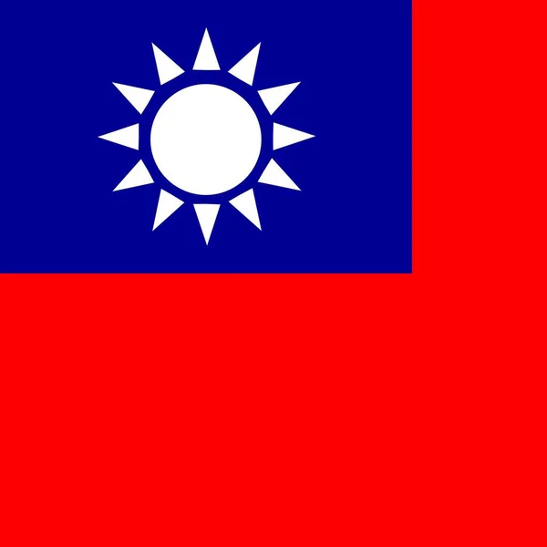 Bandera Nacional Oficial República China Taiwán Asia —  Fotos de Stock