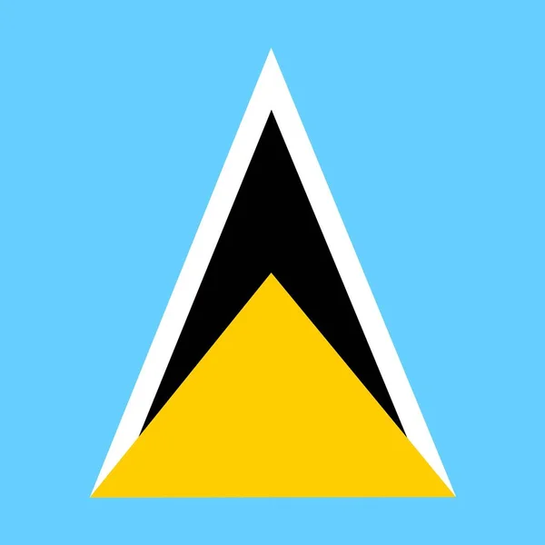 Bandera Nacional Oficial Santa Lucia — Foto de Stock