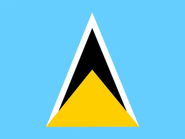Oficjalna Bandera Narodowa Saint Lucia — Zdjęcie stockowe