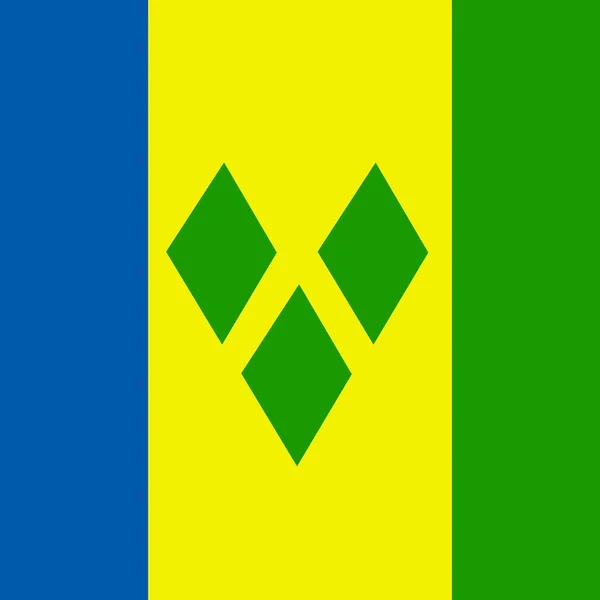 Bandiera Nazionale Ufficiale Saint Vincent Grenadine America Centrale — Foto Stock