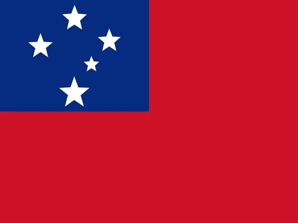 Oficjalna Bandera Narodowa Samoa — Zdjęcie stockowe