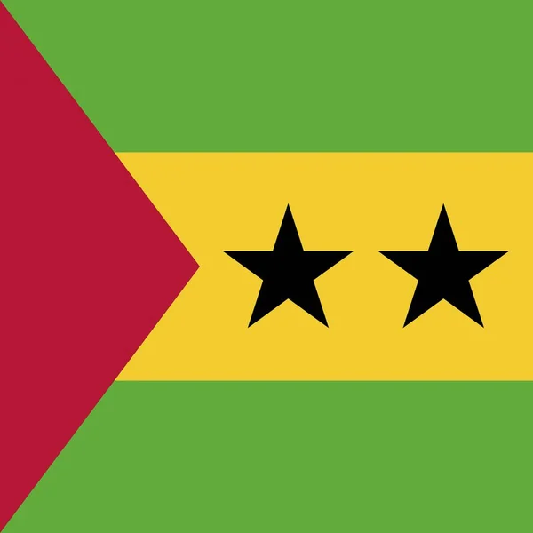 Officiële Nationale Vlag Van Sao Tomé Principe Afrika — Stockfoto