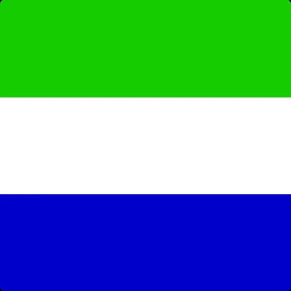 Offizielle Nationalflagge Sierra Leones — Stockfoto