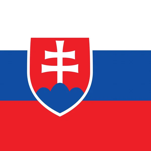 Officiële Nationale Vlag Van Slowakije — Stockfoto