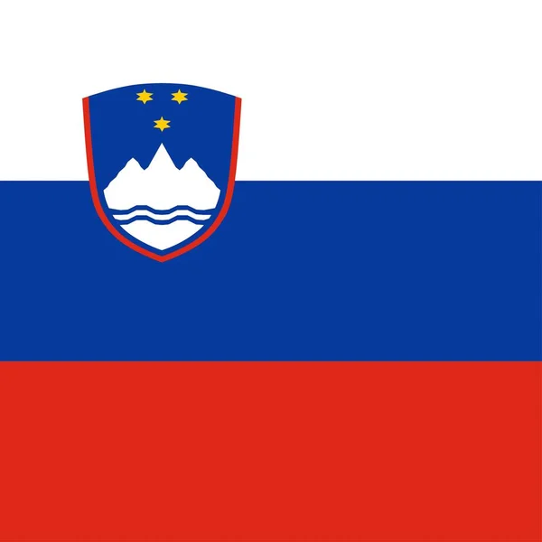 Bandeira Nacional Oficial Eslovénia — Fotografia de Stock