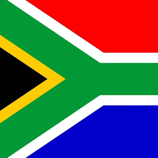 Dél Afrika Hivatalos Nemzeti Lobogója — Stock Fotó