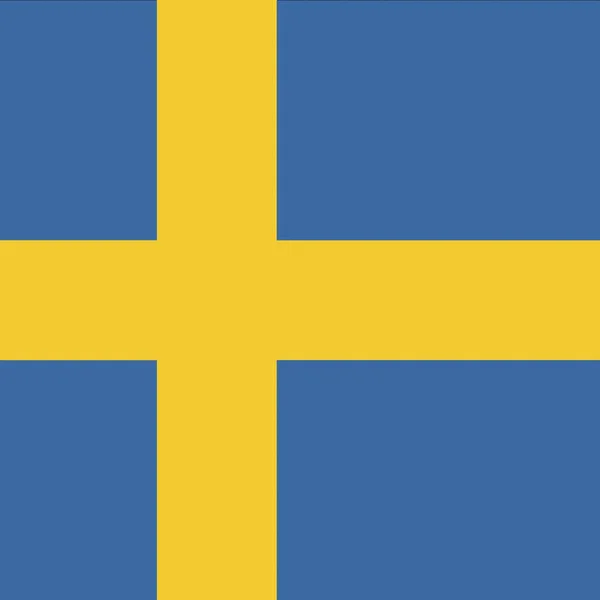 Svédország Hivatalos Nemzeti Lobogója — Stock Fotó