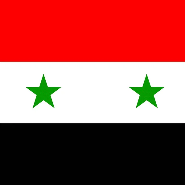 Official National Flag Syrian Arab Republic Syria Asia — Stock Photo, Image