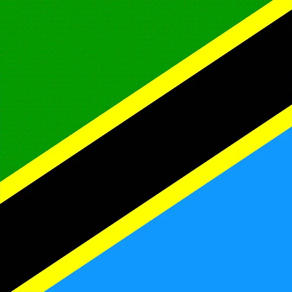 Bandera Nacional Oficial United Republic Tanzania Tanzania Africa —  Fotos de Stock