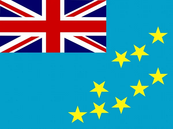 Official National Flag Tuvalu — Stock Photo, Image